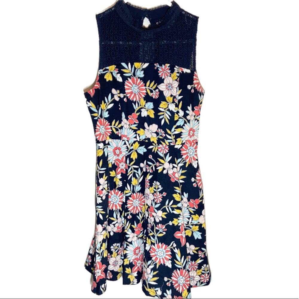 Anthropologie Moulinette Souers Ashbury Dress Corduroy Floral Crotchet Neckline - Picture 3 of 6